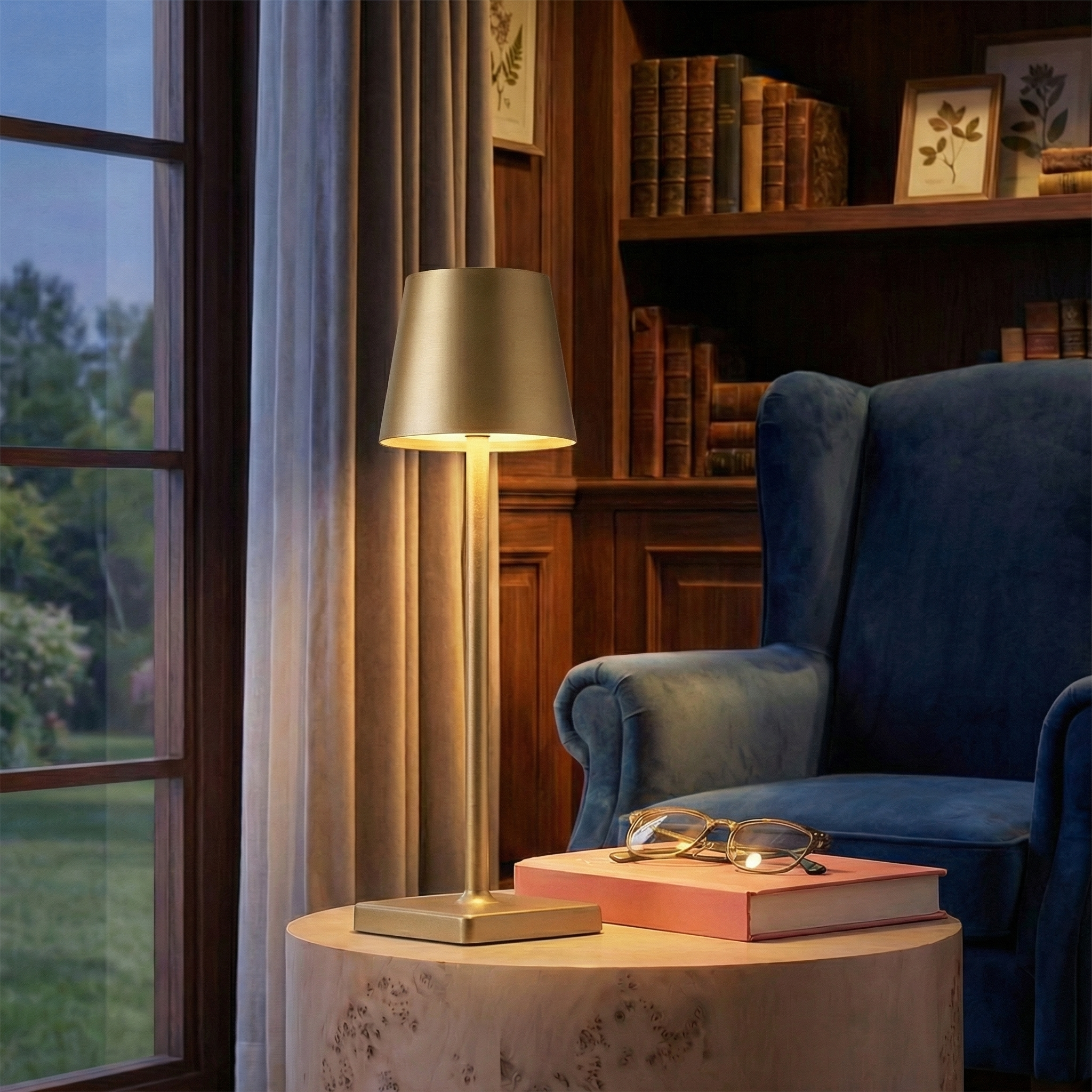 Modern Touch-Control Dimmable Rechargeable LED Table Lamp