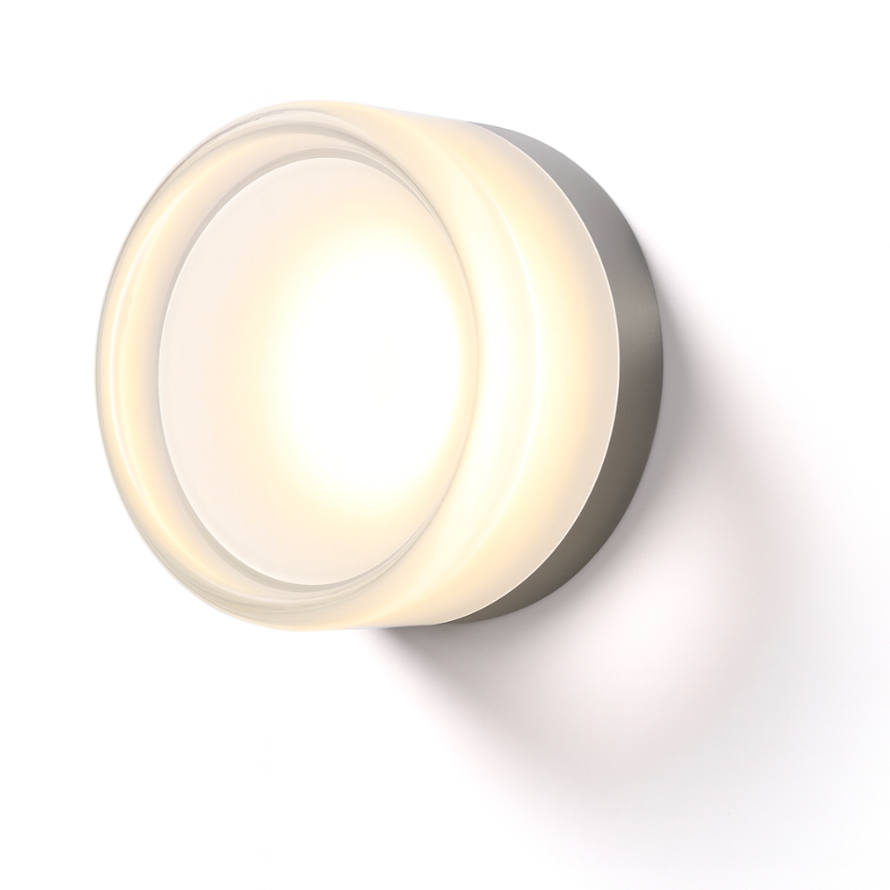 Round Glass Wall Sconce LED Amber Warm Light 5W