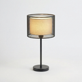 LumaGlow Mesh Table Light with Fabric Inner Shade