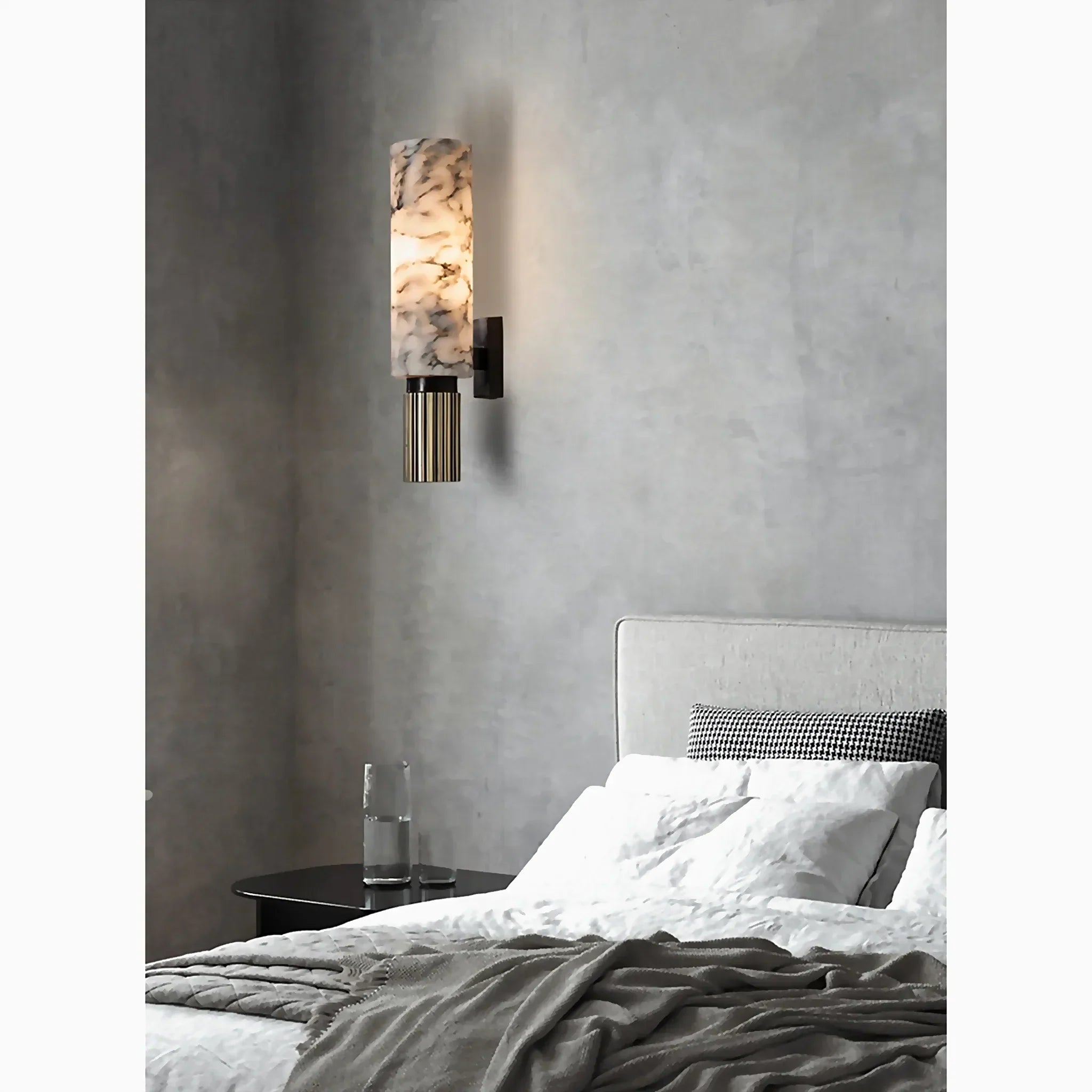 Marble Copper Wall Light LED E27 Natural Stone