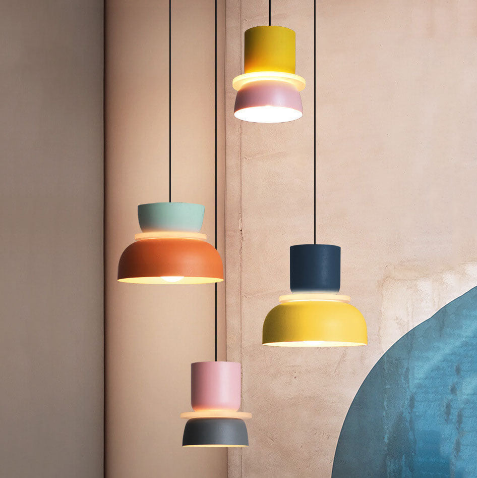 Macaron Acrylic Dome Pendant Light LED E27 12W