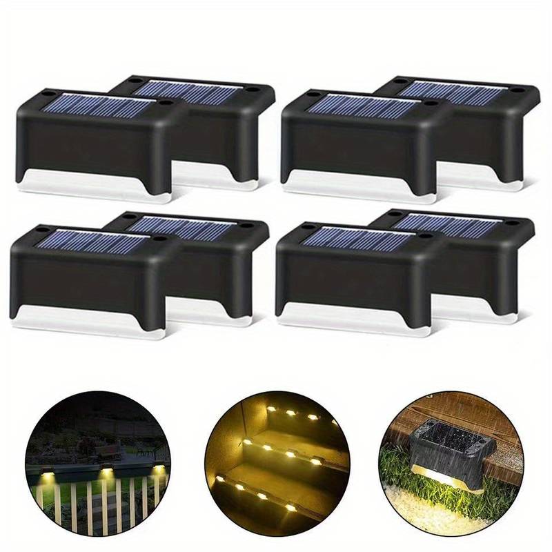 Solar LED Outdoor Fence Wall Light Colourful