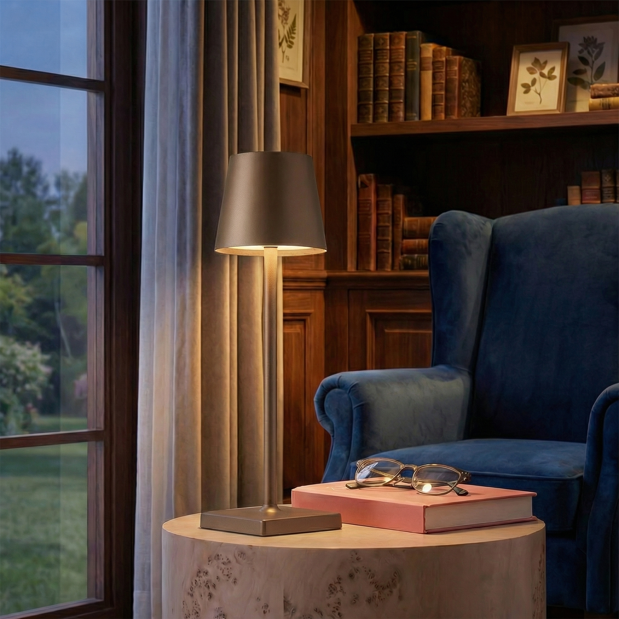 Modern Touch-Control Dimmable Rechargeable LED Table Lamp
