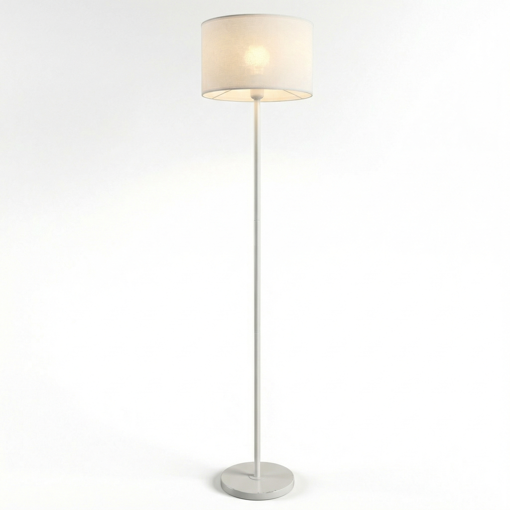 Mesh Floor Lamp with Fabric Diffuser