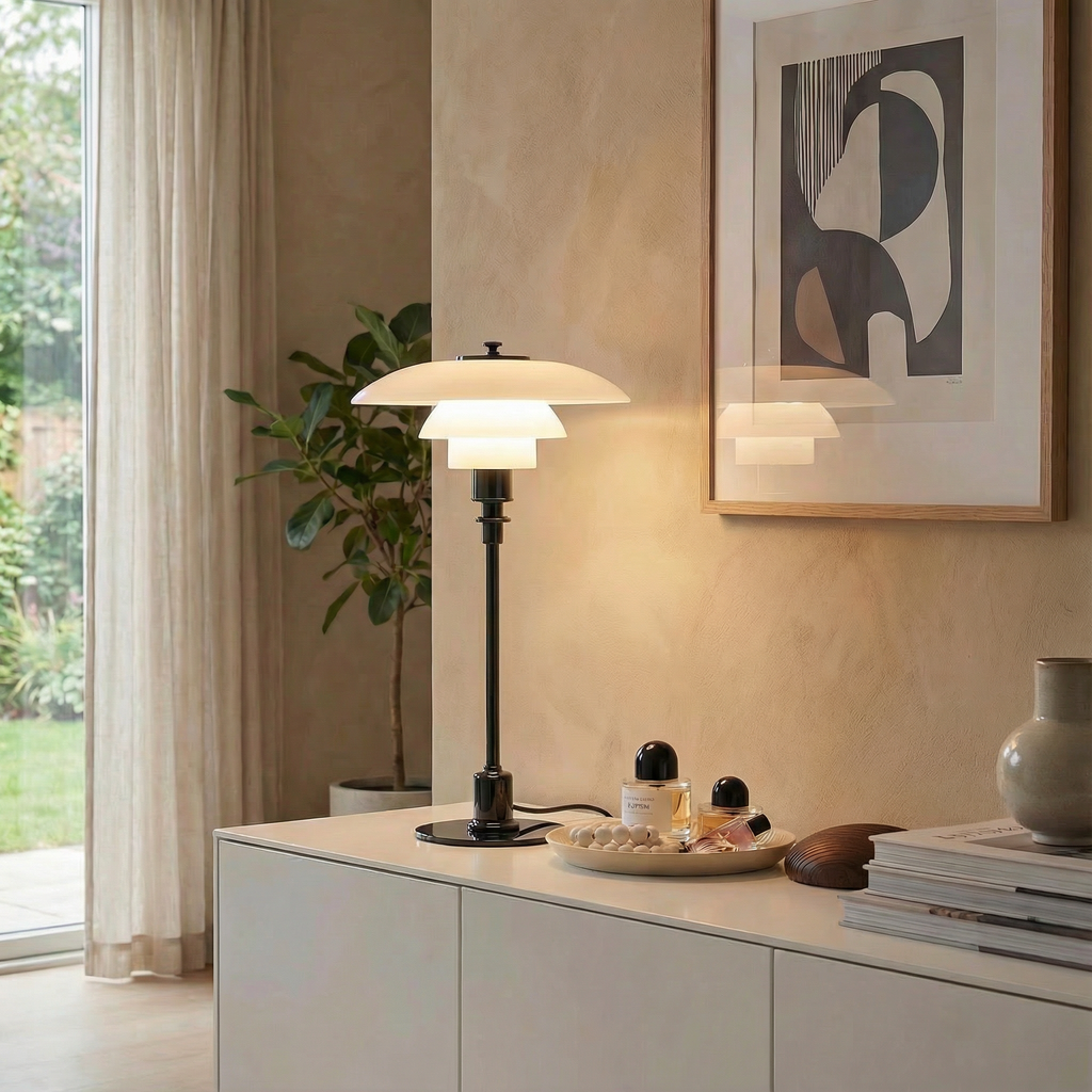 Nordica Halo Scandinavian Glass Table Lamp