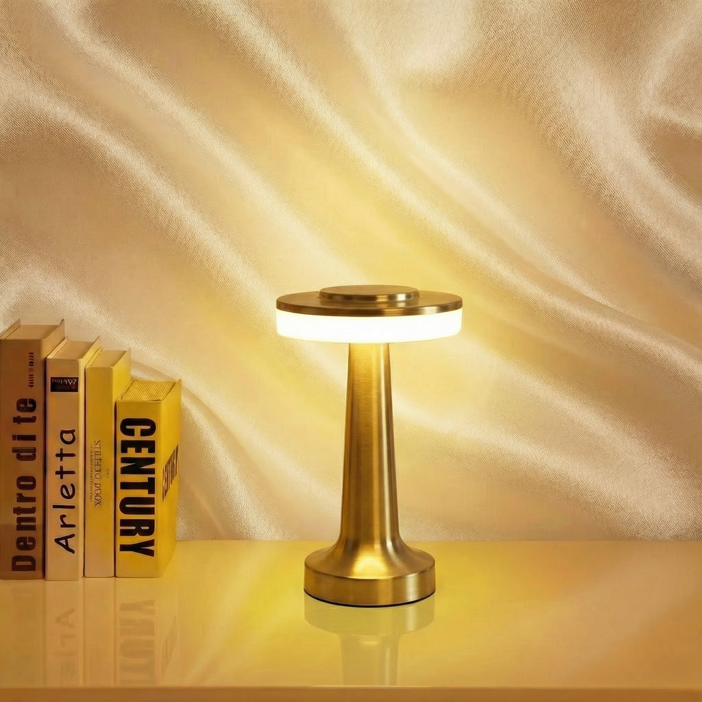 Touch-Control Rechargeable LED Table Light with Metal Construction