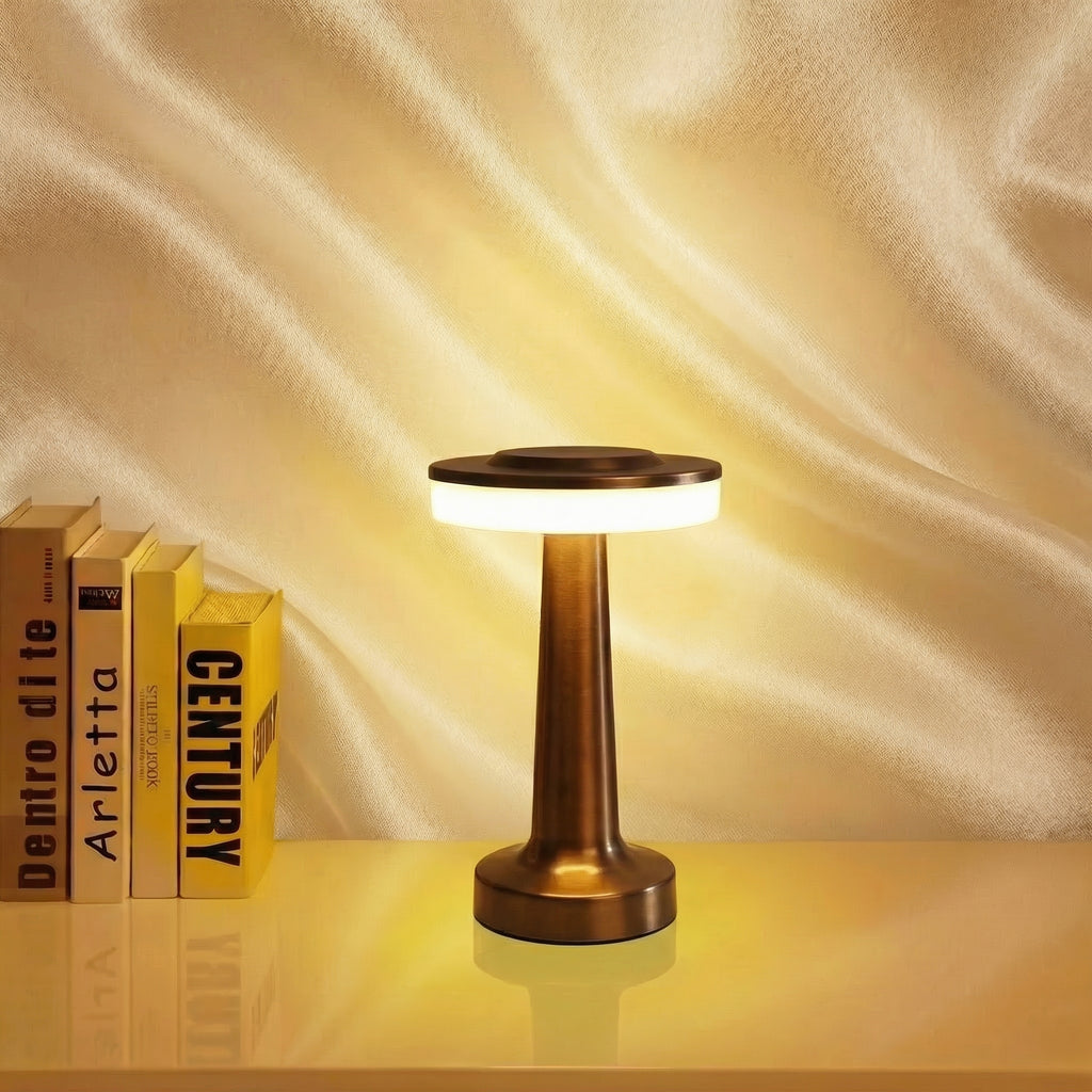 Touch-Control Rechargeable LED Table Light with Metal Construction