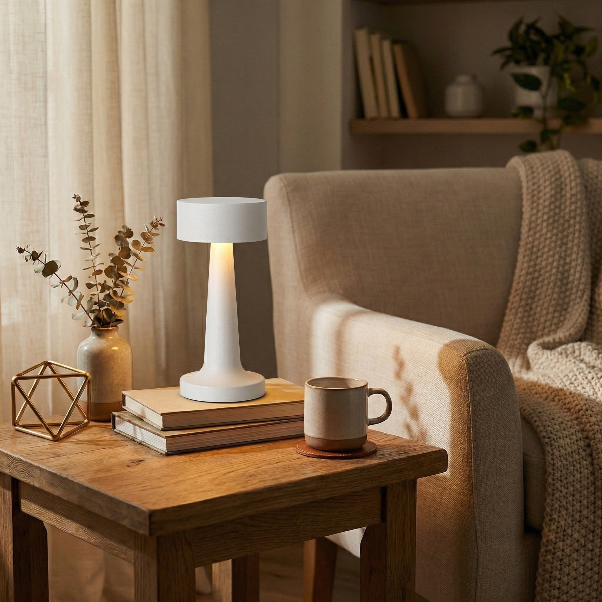 AuraGlow Touch-Control Rechargeable LED Table Light