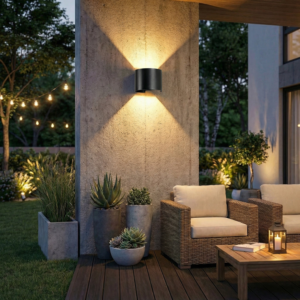 Water-Resistant Up & Down Wall Light for Indoor and Outdoor Applications
