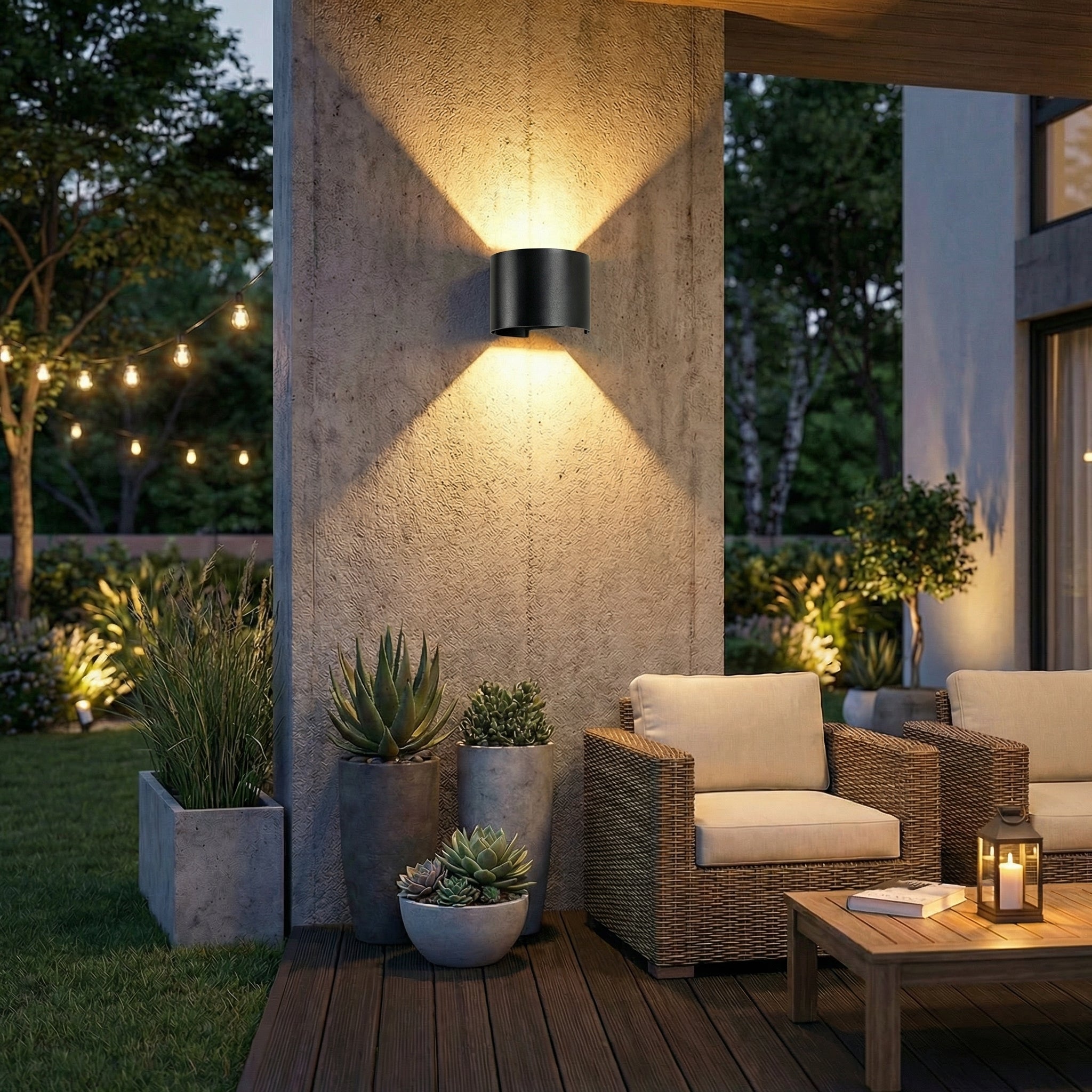 Water-Resistant Up & Down Wall Light for Indoor and Outdoor Applications