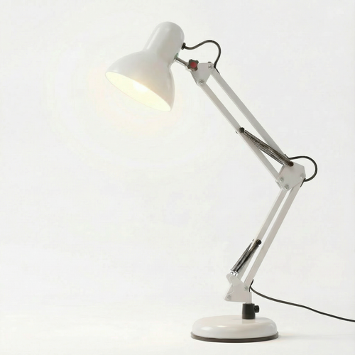 Adjustable Folding Arm Desk Lamp with Long Reach