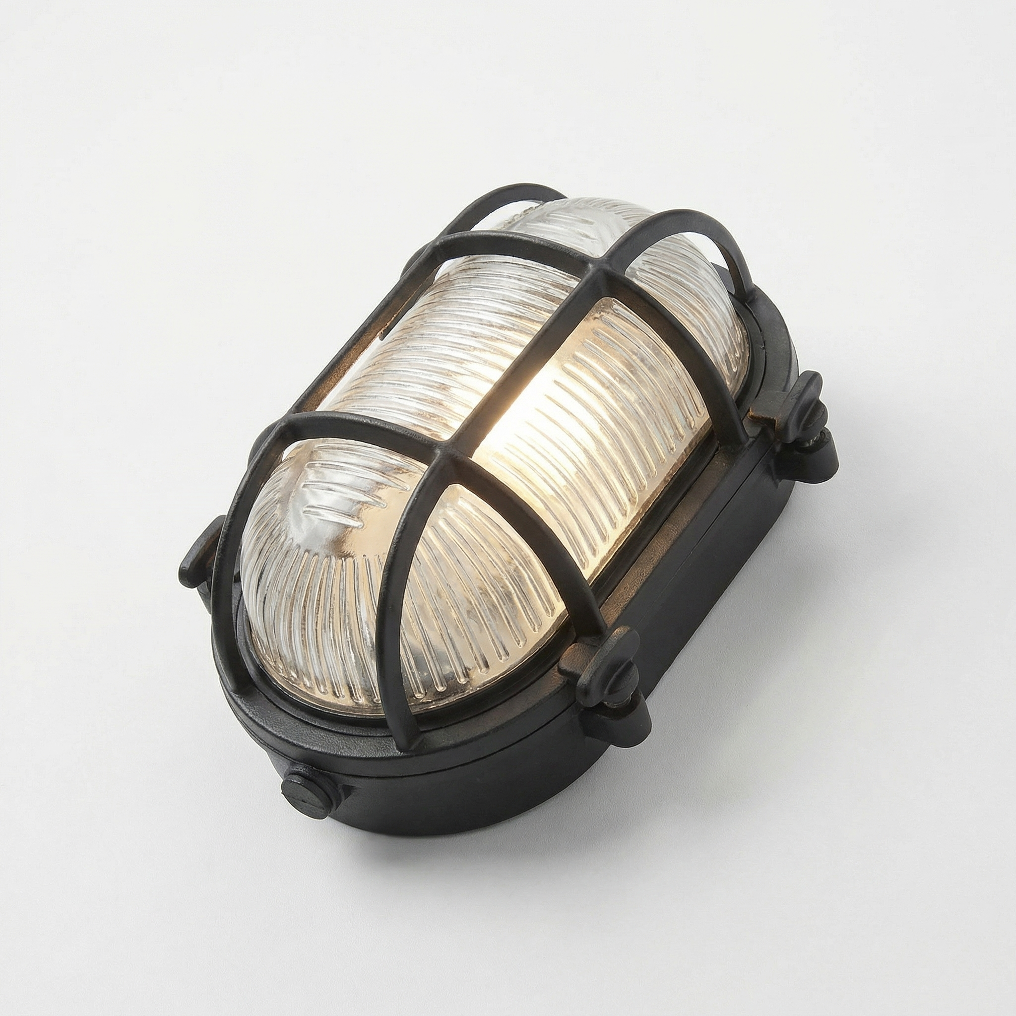 Industrial Retro Outdoor Wall Light with Protective Cage