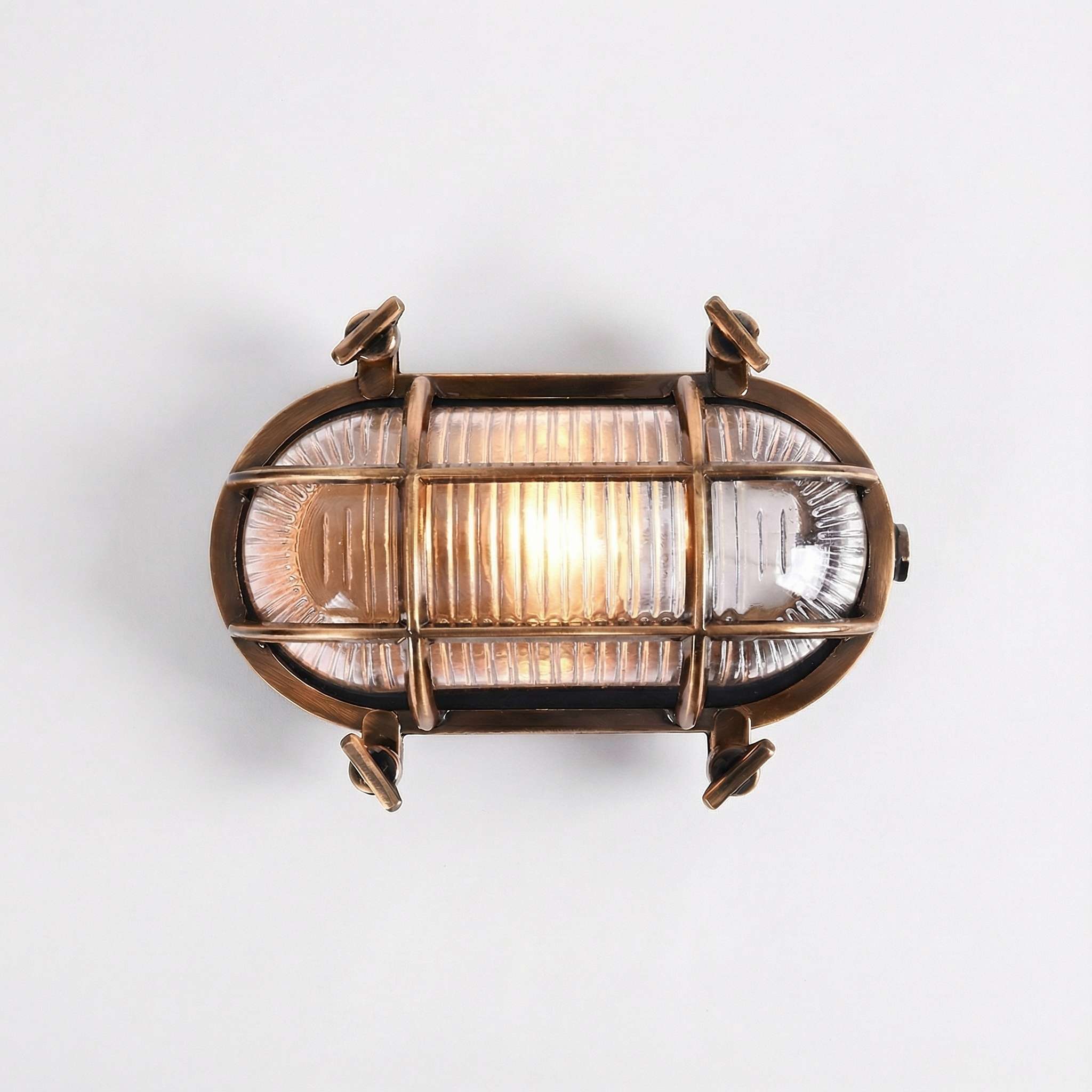 Industrial Retro Outdoor Wall Light with Protective Cage