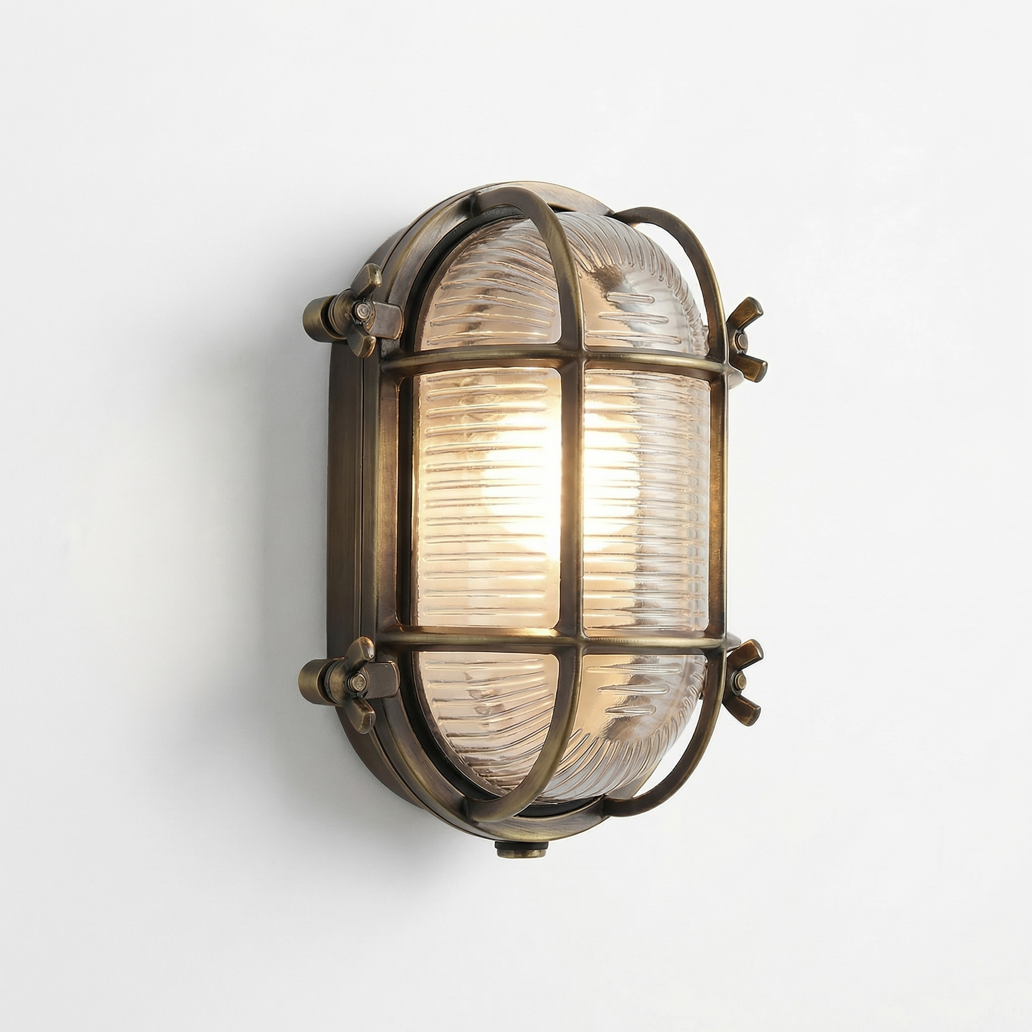 Industrial Retro Outdoor Wall Light with Protective Cage
