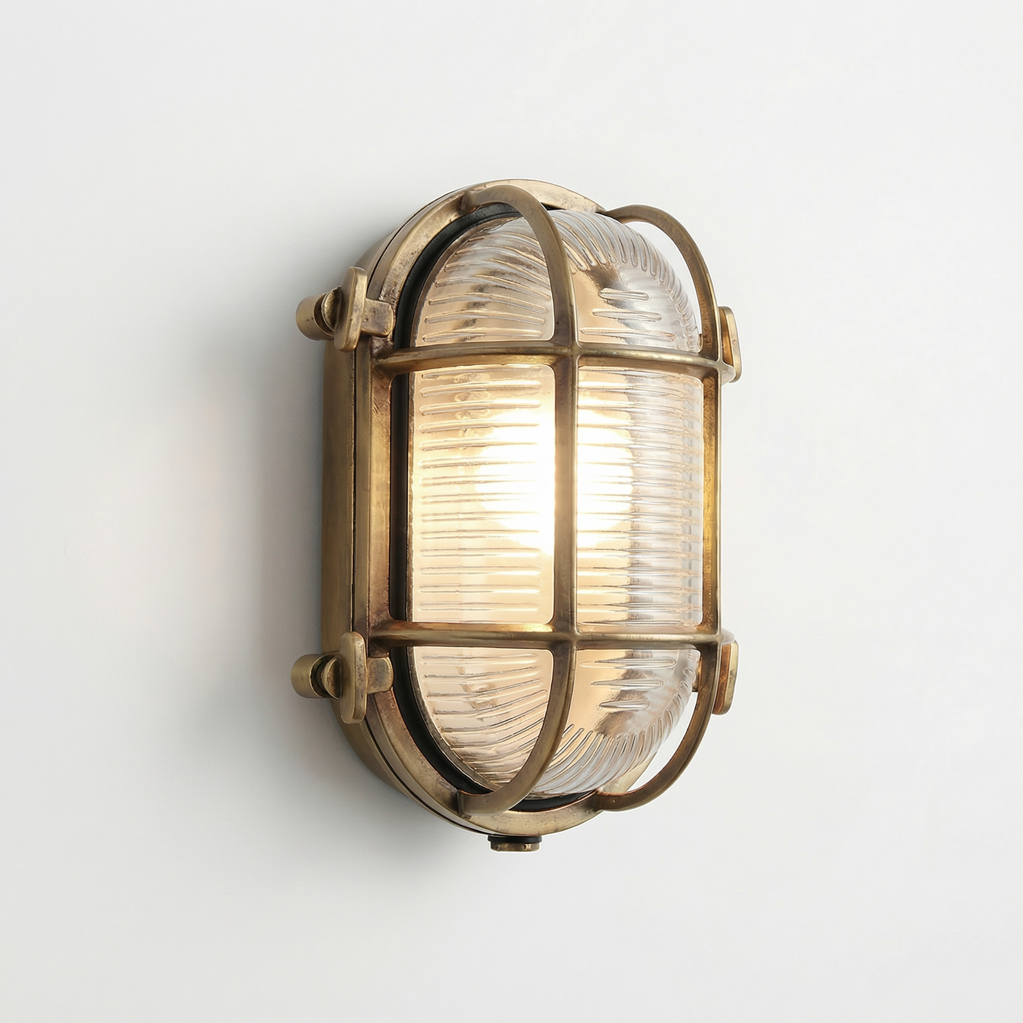 Industrial Retro Outdoor Wall Light with Protective Cage