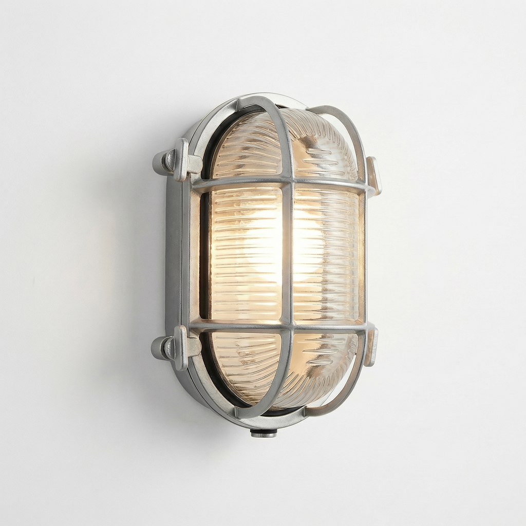 Industrial Retro Outdoor Wall Light with Protective Cage