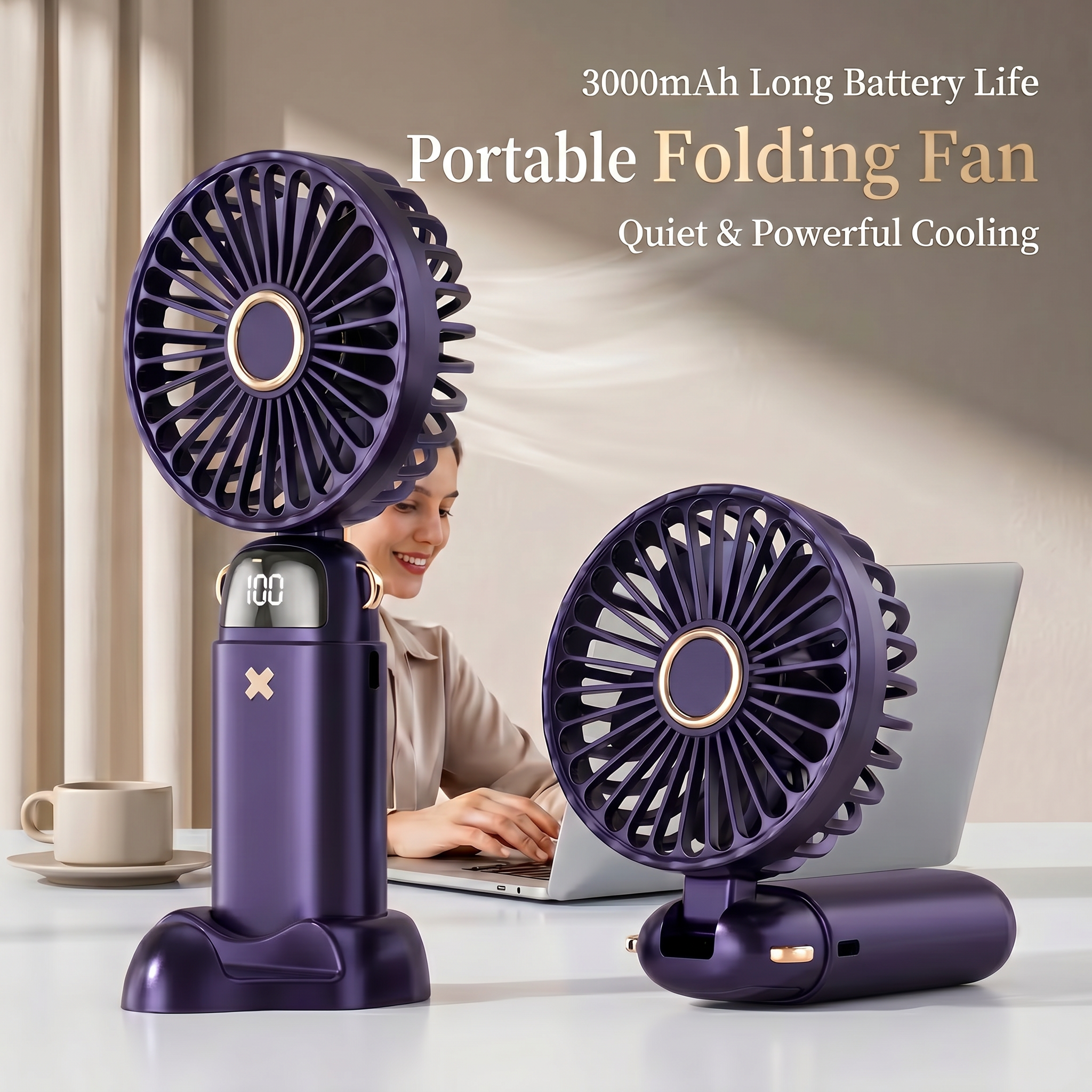 Portable Rechargeable Handheld Fan