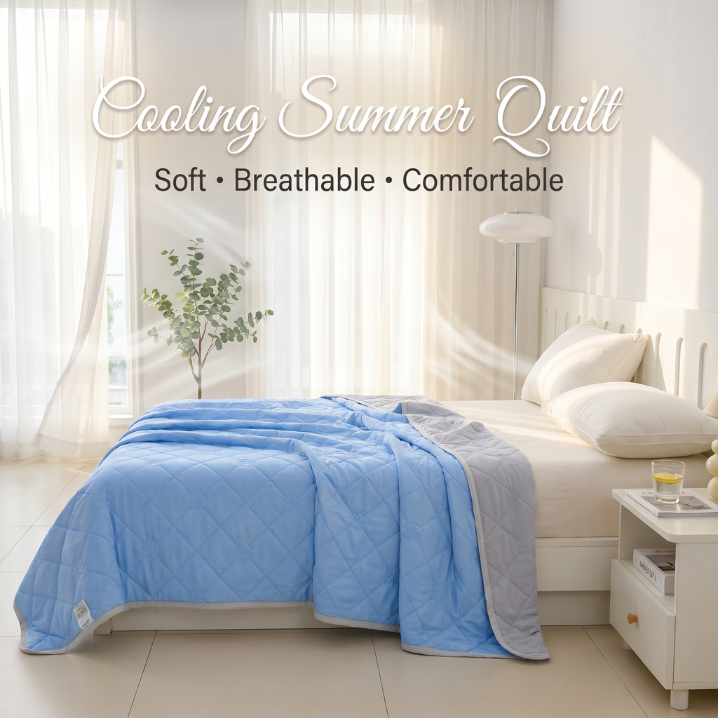 Cooling Ice Silk Summer Quilt - cooling blanket