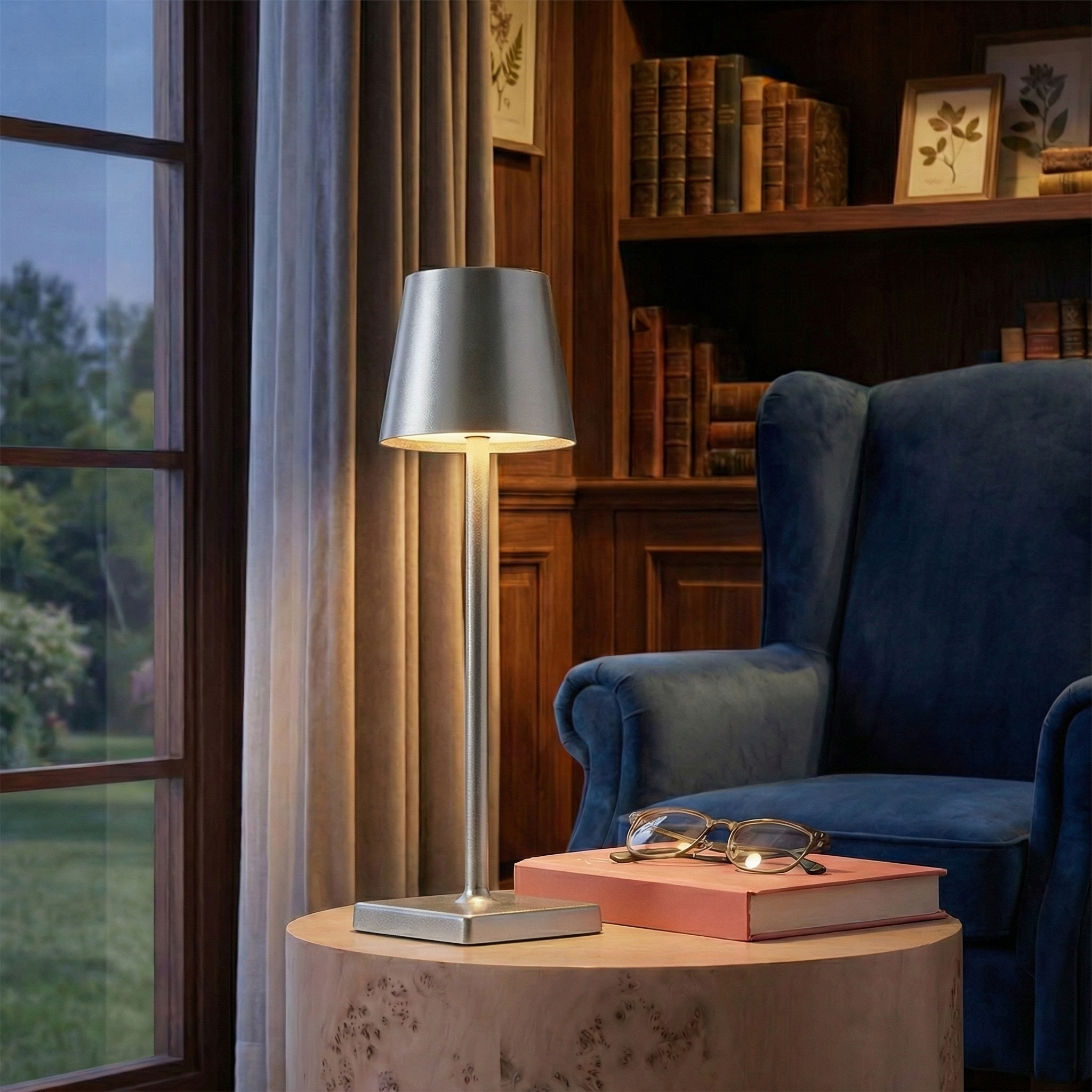 Modern Touch-Control Dimmable Rechargeable LED Table Lamp