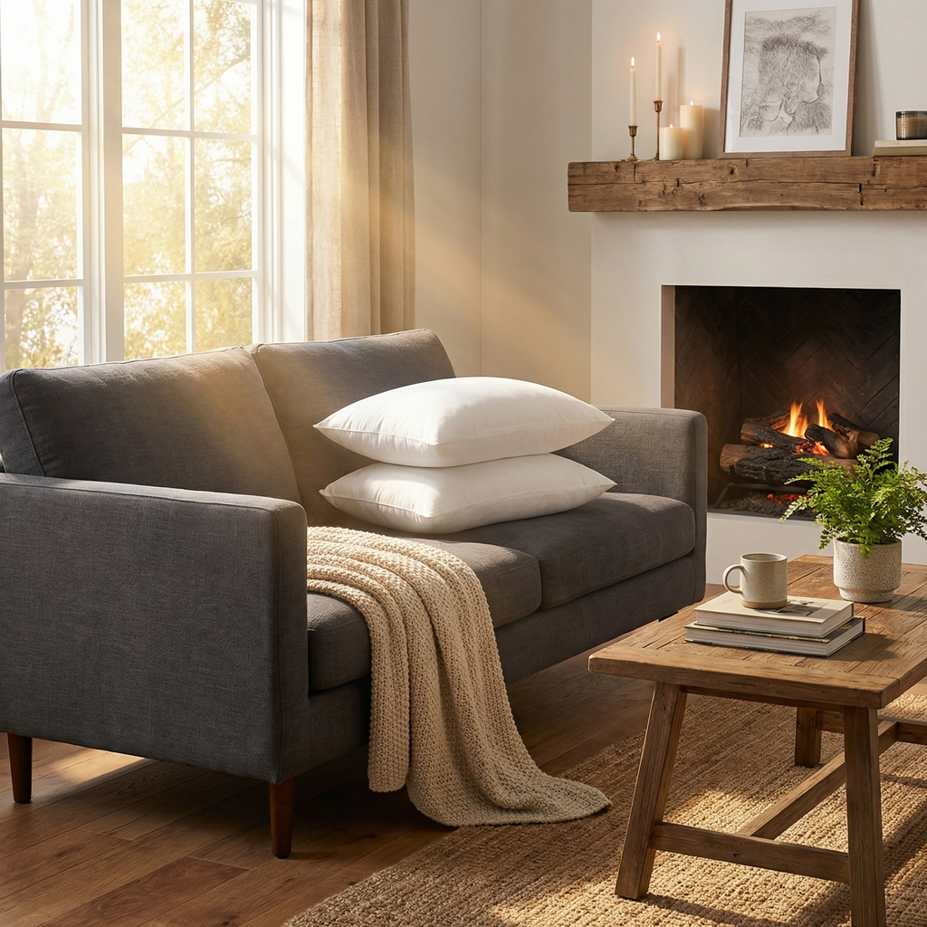 Premium Pillow Insert – Cozy Living Room Lifestyle Photo